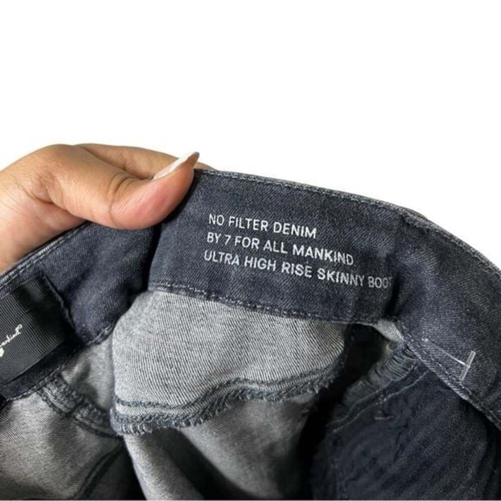 7 For All Mankind Women's Black Skinny Ultra High Bootcut Jeans Pants Size 29 - Picture 8 of 9